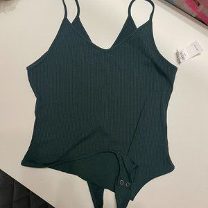 American Eagle Bodysuit SIze L Dark Green/ Peacock color